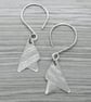 Silver Triangle Drop Earrings - Image 1