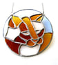 Cat Suncatcher Stained Glass Ring Ginger Feline Catlover Gift