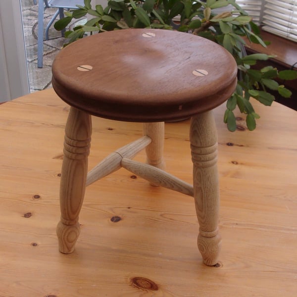 Traditional stool teak and ash
