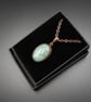 Jasper and copper handmade semiprecious stone pendant necklace, Pisces jewelry - Image 3