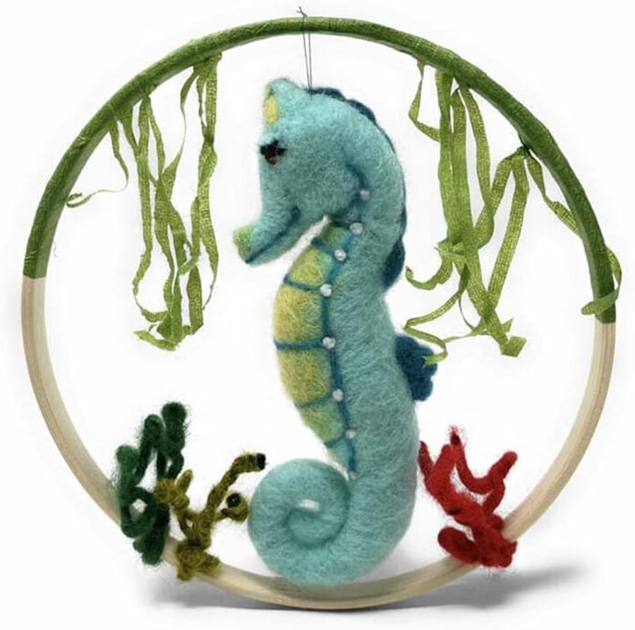 The Crafty Kit Company 'Seahorse' Needle Felting Kit