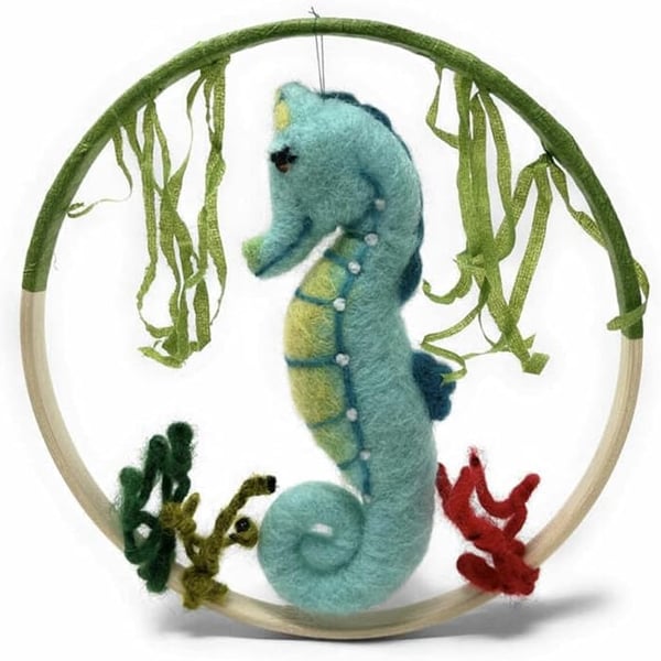 The Crafty Kit Company 'Seahorse' Needle Felting Kit