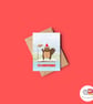 Beaver Christmas Card, A6 Christmas Card, Cute Animal Christmas Card