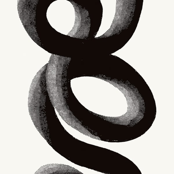 Magic Donkey No.14 two-colour screen-print (15 x 42cm)