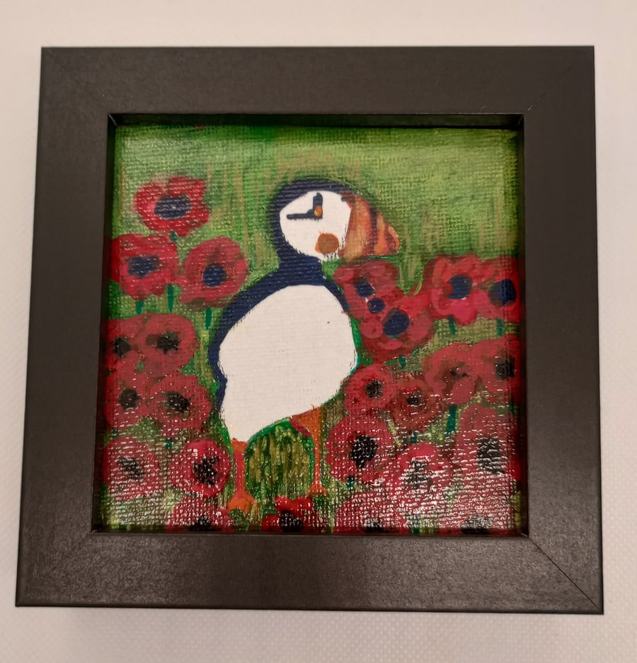 Mini Puffin painting