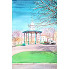 Framed Original Painting Devonport Park Plymouth Gouache and Watercolour 