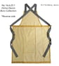 One-of-a-kind Ochre Denim Patchwork Apron, Adjustable Crossback, Upcycled - Image 6