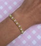 Light Pink Flower Seed Bead Bracelet