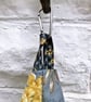 Blue Floral Peg Bag, Wigwam Cotton Storage Bag for Pegs, made in Yorkshire - Image 3