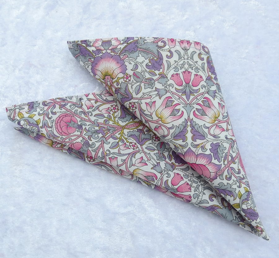 Pocket Square, Liberty Tana Lawn handkerchief, gents handkerchief