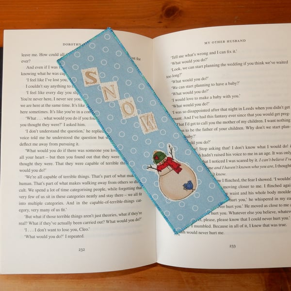 Bookmark snowman