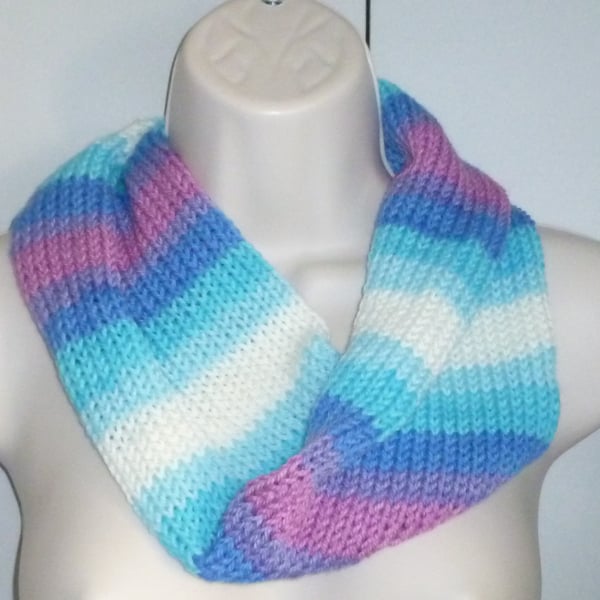 knitted infinity scarf cowl snood  ( ref FA 507 M1 )