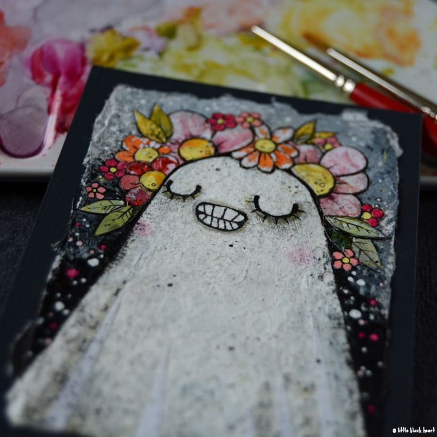 ghostober ghost extra - floral crown