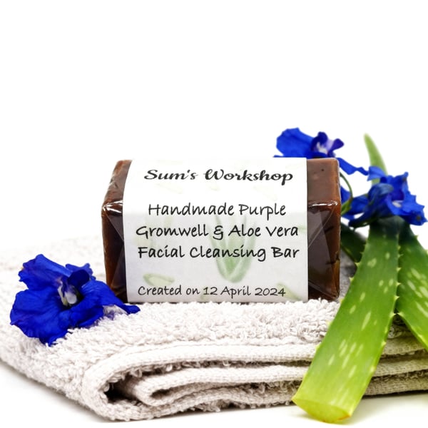 Handmade Purple Gromwell & Aloe Vera Facial Cleansing Bar