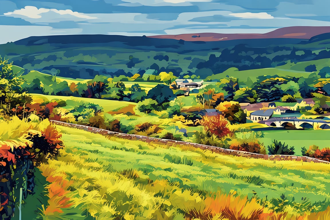 A4 Print Yorkshire Dales Yorkshire 