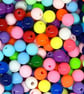 8mm Acrylic Ball Beads: Multicolored DIY Jewelry Making - 100, 500pcs