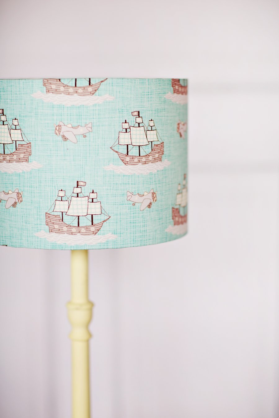 Blue lampshade, nautical nursery, nautical décor, nursery lamp shade, kids lamp