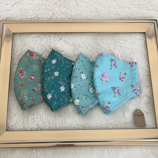 Handmade 100% Cotton Face Masks.Washable,Breathable and Reusable.Made in the U.K