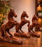 Antique Hand Carved Wooden Horse Figurines Set of 3 Vintage Rustic Home Decor - Image 3