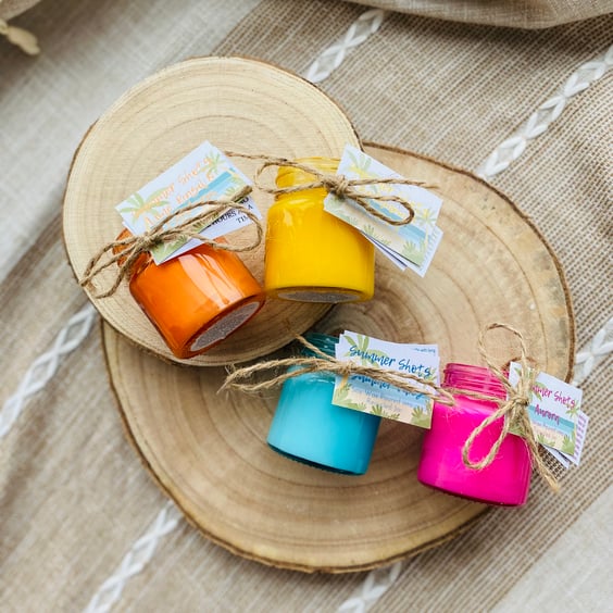 Rainbow Shot Glass Candles