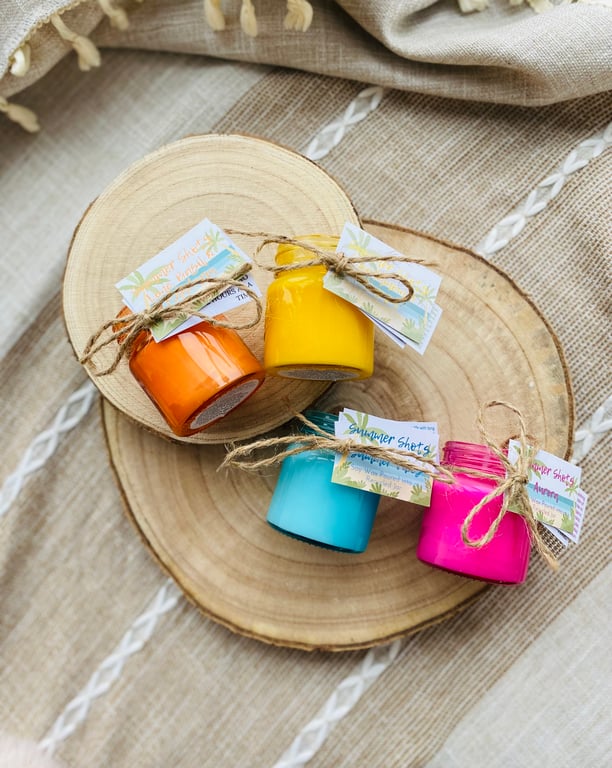 Rainbow Shot Glass Candles