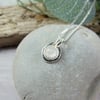 Dainty Moonstone Necklace. Sterling and Recyced Silver 
