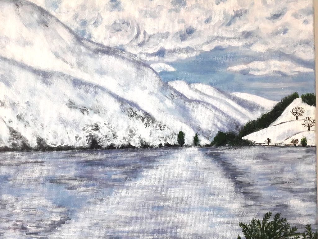 Original Painting of The Pentland Hill's in Winter.  