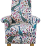 Kids Teal Armchair Fryetts Peacocks Green Children's Chair Girls Floral Seat  - Image 1