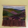 Woven wall hanging, Heather and Hills