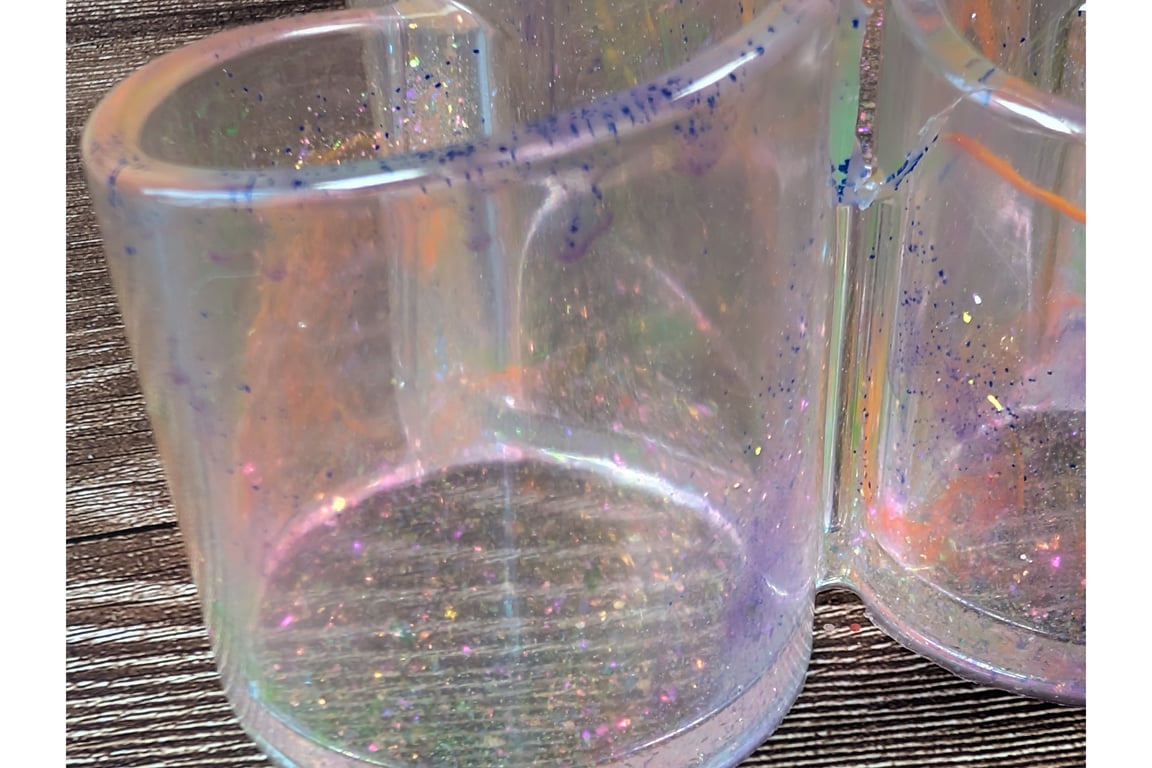 Triple-Chamber Resin Organiser – Neon Smoke