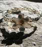 Sterling Silver Flower Ring with 18ct Yellow Gold Accent - Image 5