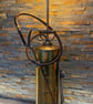 Vintage copper garden sprayer (1930s) up-cycled to a floortable lamp