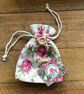 Liberty fabric felt lace charm brooch badge - Image 2