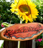 Pyrography Beach Vibes hanging plaque. Sunset on the coast. - Image 3