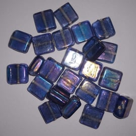 Indian Glass Square Beads 13mm Choice of colours x 30