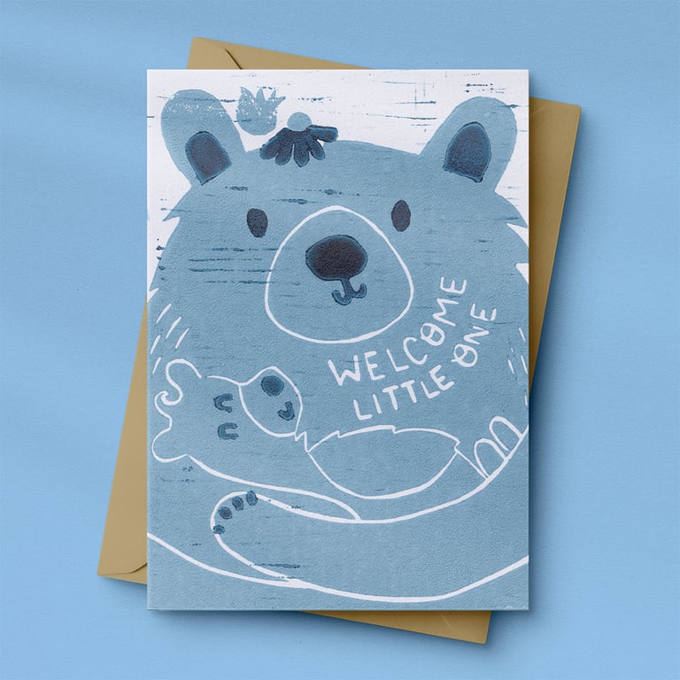 "Welcome Little One" Baby Greeting Card