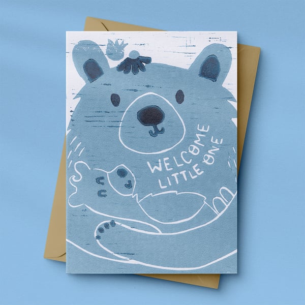 "Welcome Little One" Baby Greeting Card