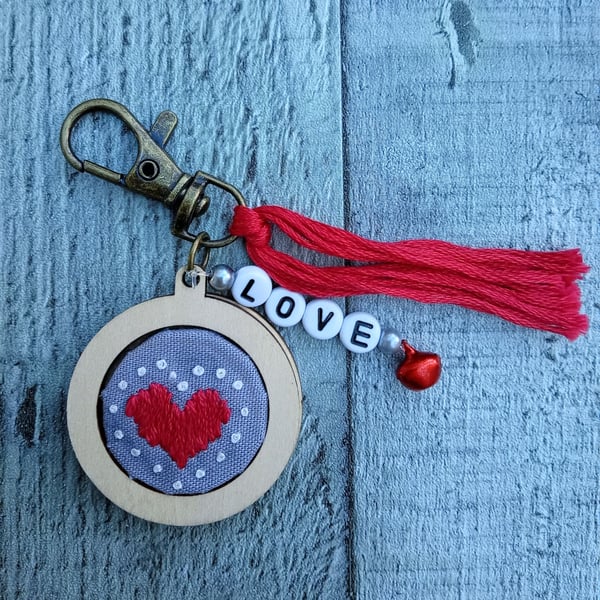 Heart Keyring or Bag Charm
