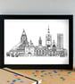 Lancaster Skyline Art Print - Image 2