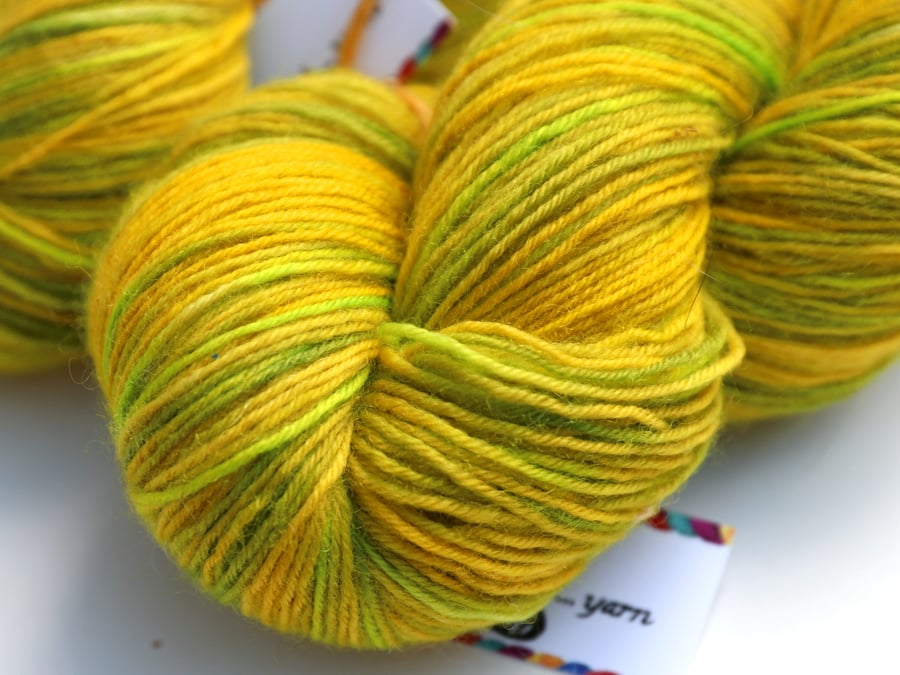 SALE: Canary - Superwash Bluefaced leicester 4 ply yarn