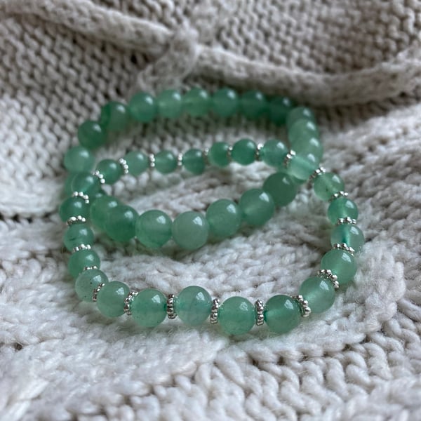 GREEN AVENTURINE - Bracelet Set