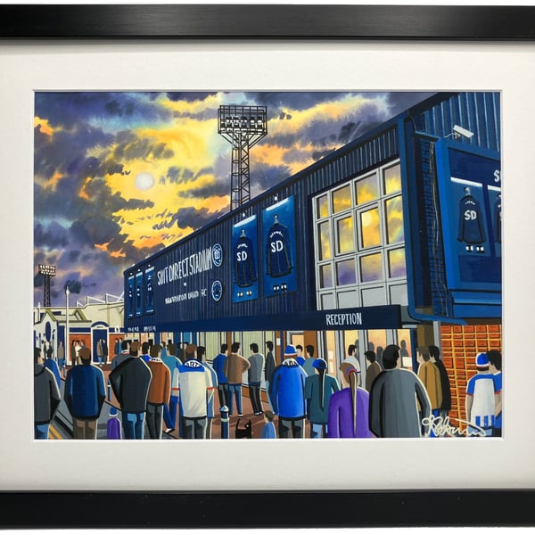 Hartlepool. Framed & Unframed Art Print Utd United Football Club FC Stadium Gift