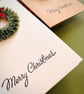Mini Christmas wreath greeting card tartan bow pine ring holiday wishes  - Image 5