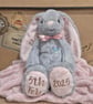 Personalised Bunny Soft Toy, Name & Date Keepsake, Baby Birth Gift, Newborn Gift - Image 3