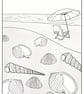 Shells on the Beach Colouring-in Sheet - printable pdf