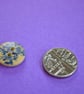 15mm Wooden Blue Floral Buttons Natural Wood 10pk Flowers (SNF3) - Image 2