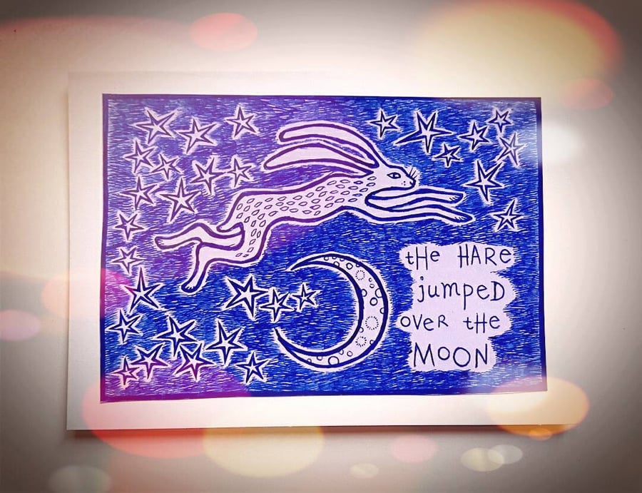 Hare Moon Giclee Print - READY TO SHIP