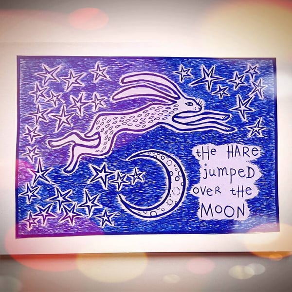 Hare Moon Giclee Print - READY TO SHIP