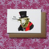 Funny Scourge Sheep Christmas Card, Bah Humbug Christmas Carol, 