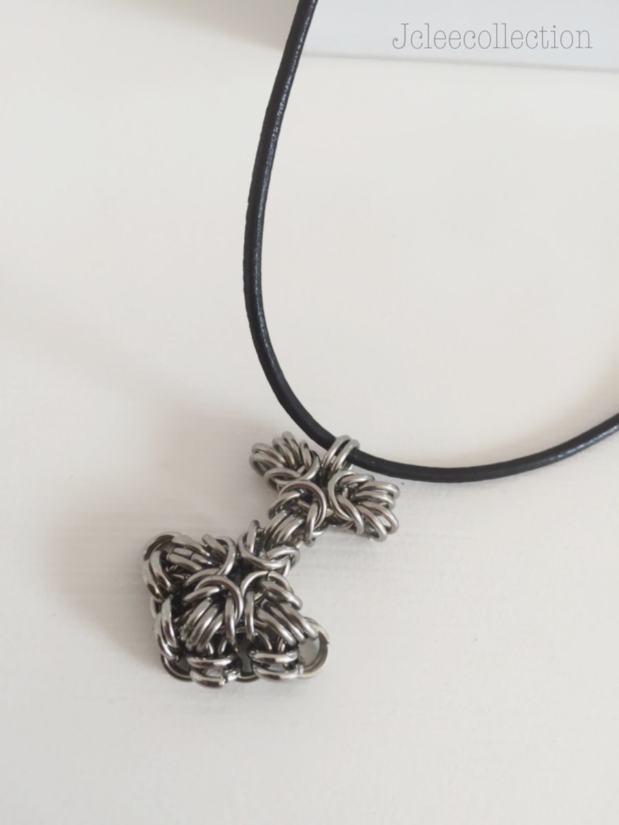 Thors Hammer Necklace, Mjolnir Pendant, Gift for LARP Guys 